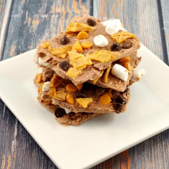 Chocolate Rocky Road Froyo Bark - Recipe photo by Food Meanderings