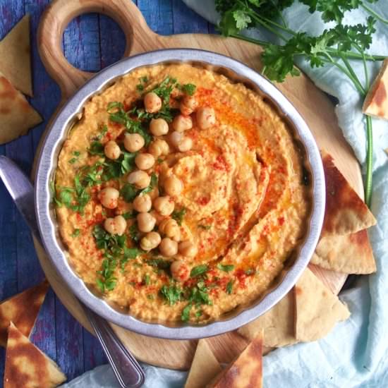 Red Bellpepper Hummus - Recipe photo by anshusfoododyssey