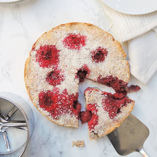 Coconut Cake with Cherries - Recipe photo by rabarbarowo