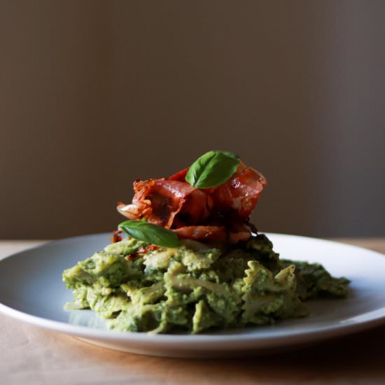 Creamy Avocado Pesto Pasta - Recipe photo by KoalifiedBaking