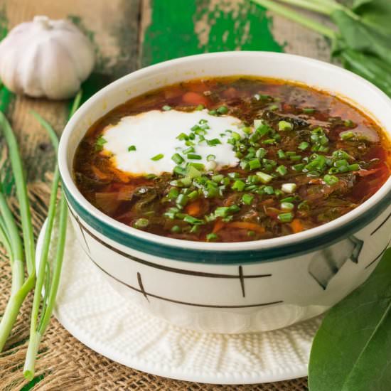 Ukrainian Green Borsch - Recipe photo by niftyrecipe