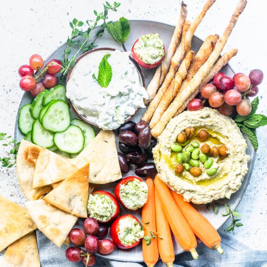 Mediterranean Platter - Recipe photo by piesandtacos