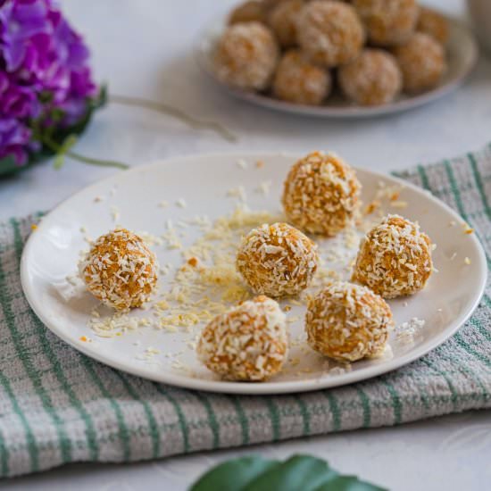 Raw Carrot Coconut Truffles - Recipe photo by daniscookings