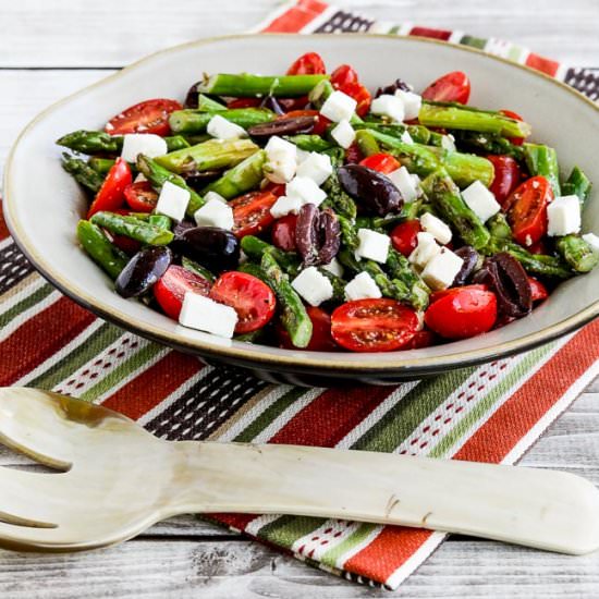Asparagus Salad - Recipe photo by kalynskitchen