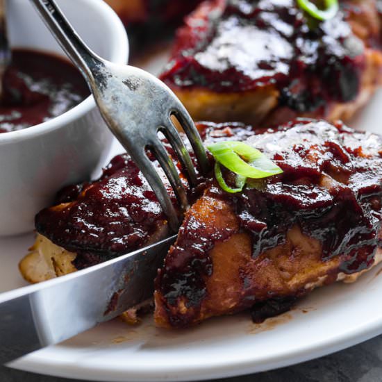 Bacon Wrapped Sticky Chicken - Recipe photo by foodfaithfitness