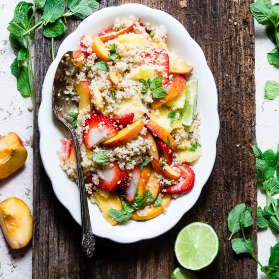 Honey Lime Quinoa Fruit Salad - Recipe photo by foodfaithfitness