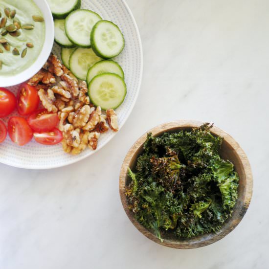 Crazy Good Kale Chips - Recipe photo by a new green leaf