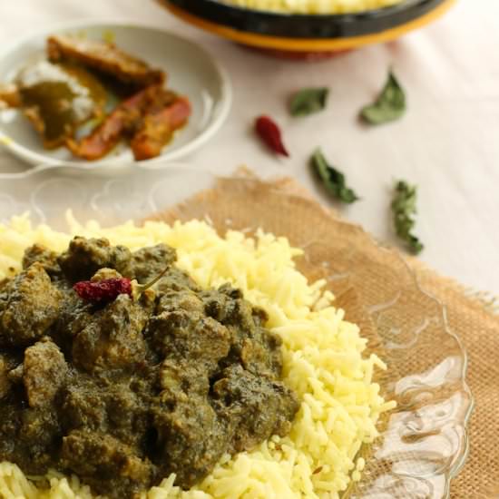 Soya chunks spinach curry - Recipe photo by MyWeekendKitchen