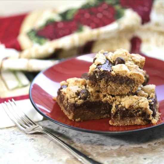 Peanut Butter and Chocolate Bars - Recipe photo by thegardeningcook