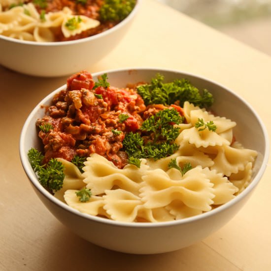 Simple Italian Bolognese - Recipe photo by Probably This