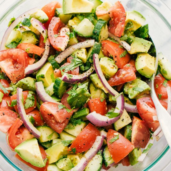 Avocado Tomato Cucumber Salad - Recipe photo by The Food Cafe