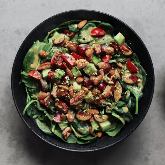 tahini date spinach salad - Recipe photo by kathrynpauline