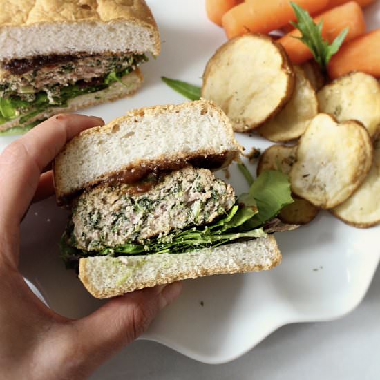 Turkey & Spinach Burgers - Recipe photo by CitNutritionally