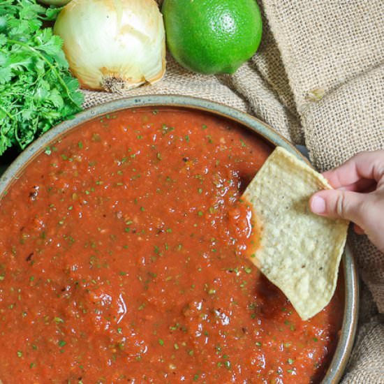 Restaurant Style Blender Salsa - Recipe photo by SugarSpicesLife