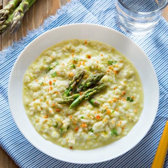 Risotto with Cream of Asparagus - Recipe photo by ItalianRecipeBook