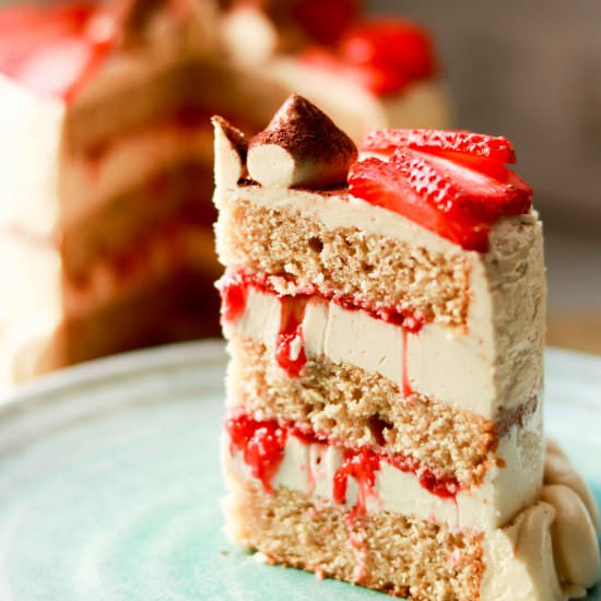 The Ultimate PB & J Cake - Recipe photo by KoalifiedBaking