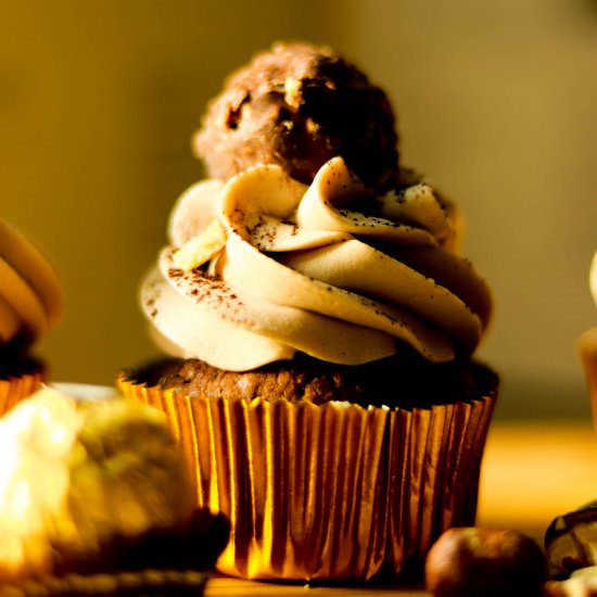 Ferrero Rocher Nutella Cupcake - Recipe photo by KoalifiedBaking
