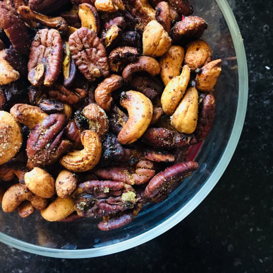 Spicy & Sweet Curried Nuts - Recipe photo by emwalsh
