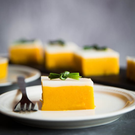 Two-layer sweet potato cake - Recipe photo by WhatToCookToday