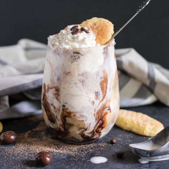 Tiramisu Hot Fudge Sundae - Recipe photo by lemons and zest