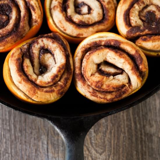 Orange Peel Campfire Cinnamon Rolls - Recipe photo by bearplate