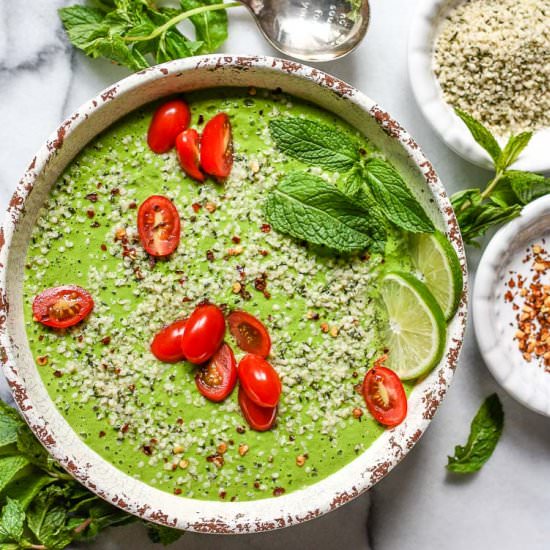 Cold Cucumber Herb Soup - Recipe photo by kitchenofyouth