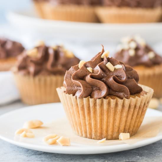 Peanut Butter Cupcakes - Recipe photo by theitsybitsykitchen