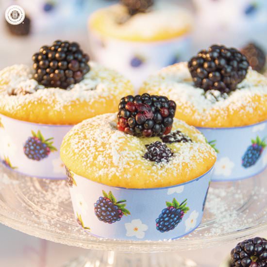Blackberry Yogurt Cakes - Recipe photo by Country Hill Cottage
