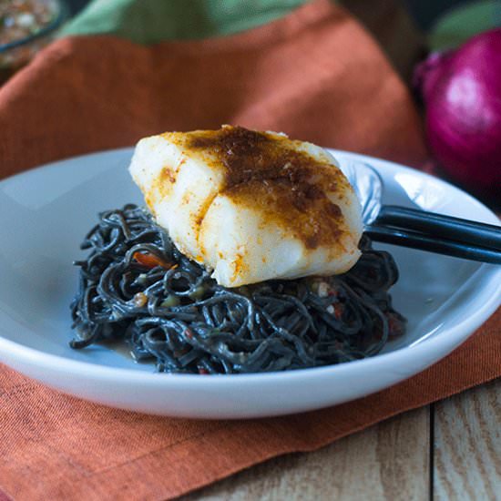 Black Bean Sofrito Alfredo Pasta - Recipe photo by Feed Your Soul