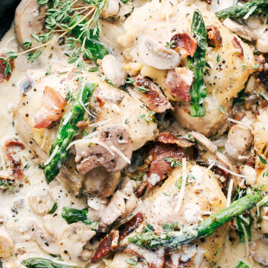 CREAMY PARMESAN MUSHROOM CHICKEN - Recipe photo by The Food Cafe
