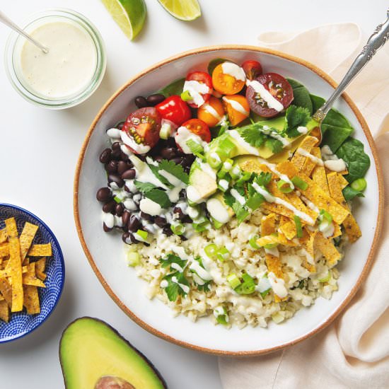 Cauliflower Rice Burrito Bowl - Recipe photo by PicklesNHoney