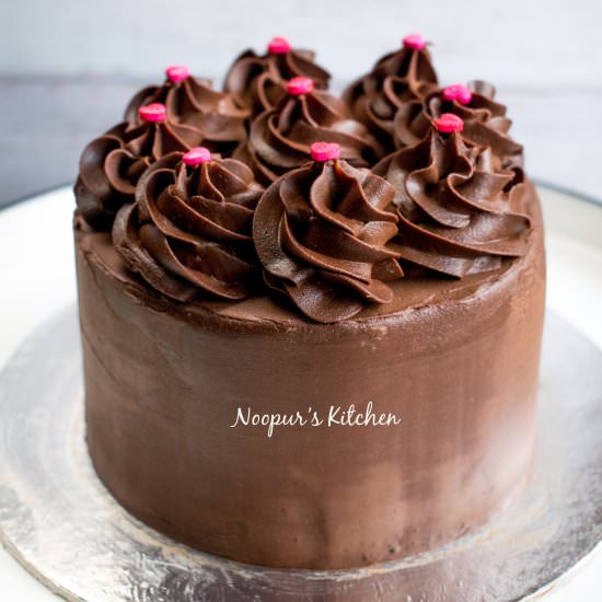 Devil’s Food Cake with Ganache - Recipe photo by noopurskitchen