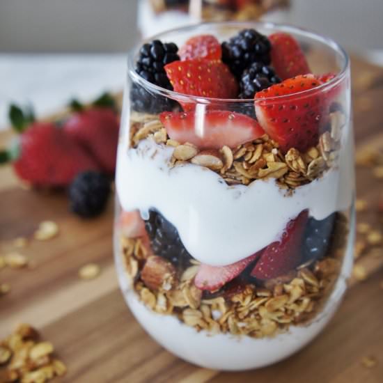 Mixed Berry Parfait - Recipe photo by The Greedy Belly