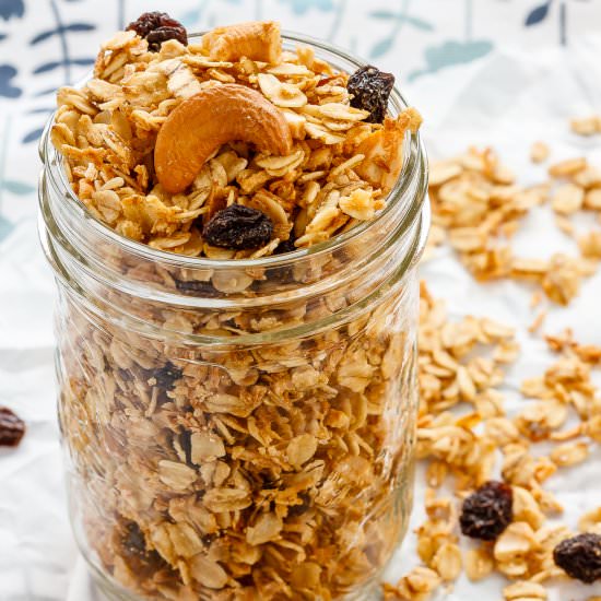 Coconut Granola - Recipe photo by FoodFanatical