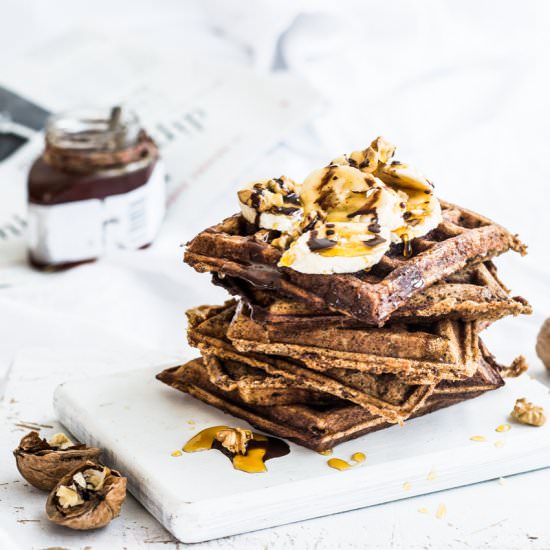 Maca Banana Bread Waffles - Recipe photo by TheFitFoodie