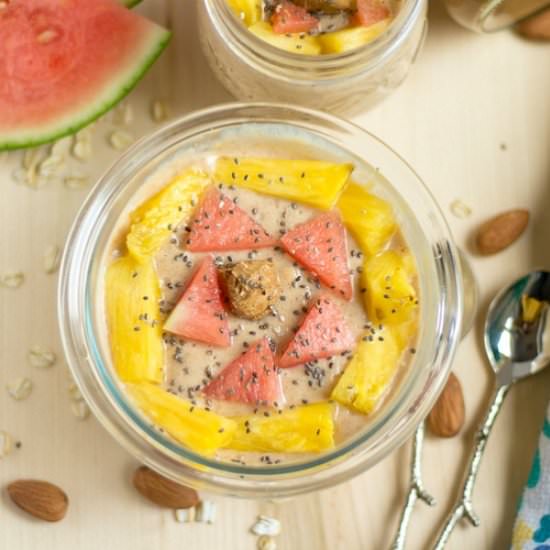 Overnight Oats with Almond Meal - Recipe photo by srividhya