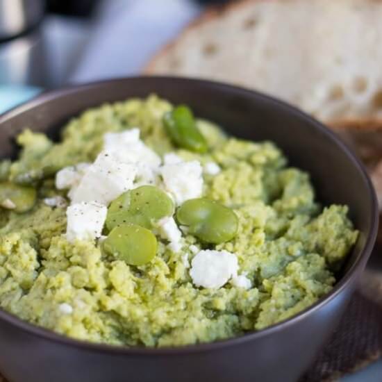 Feta & Broad Bean Dip - Recipe photo by thecookspyjamas