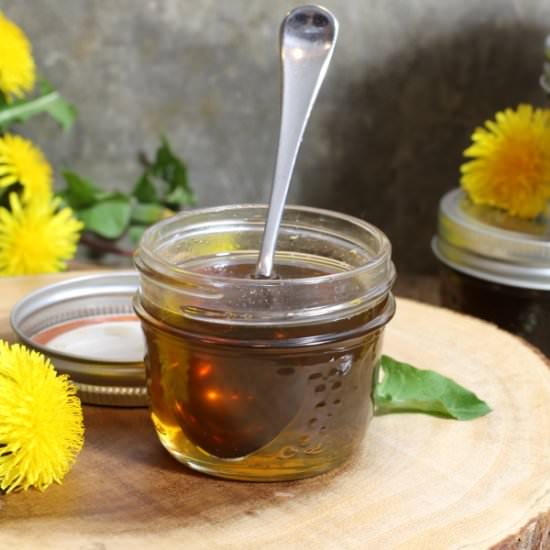 Dandelion Syrup - Recipe photo by EarthFoodandFire
