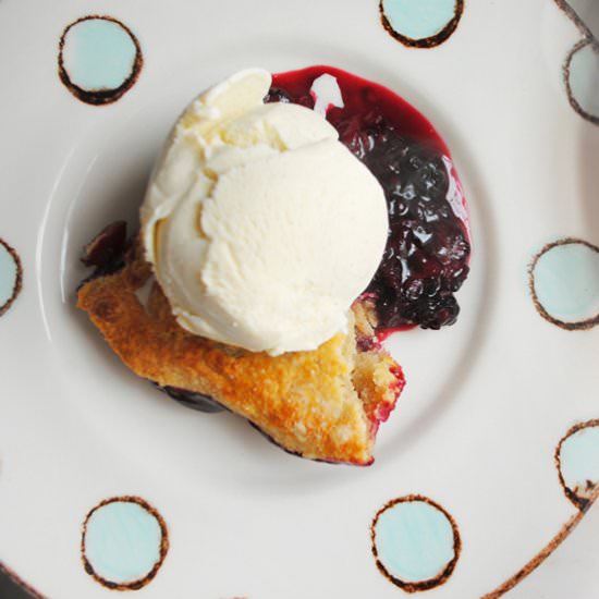 Twisted Blackberry Cobbler - Recipe photo by The Anchored Kitchen