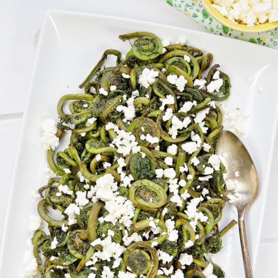 Roasted Fiddlehead Ferns - Recipe photo by Homemade and Yummy