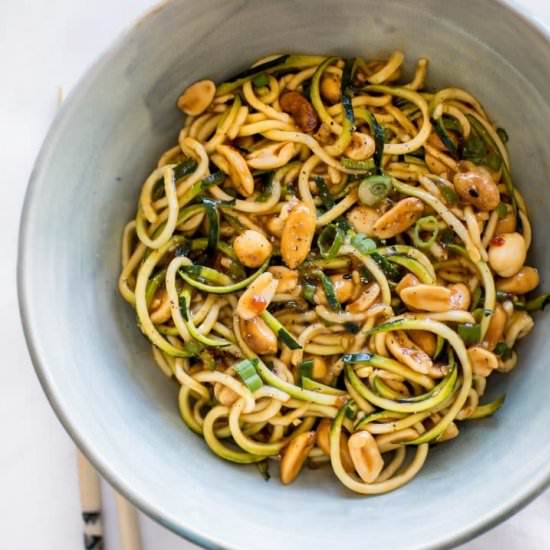15 Minute Kung Pao Zoodles - Recipe photo by saltandlavender