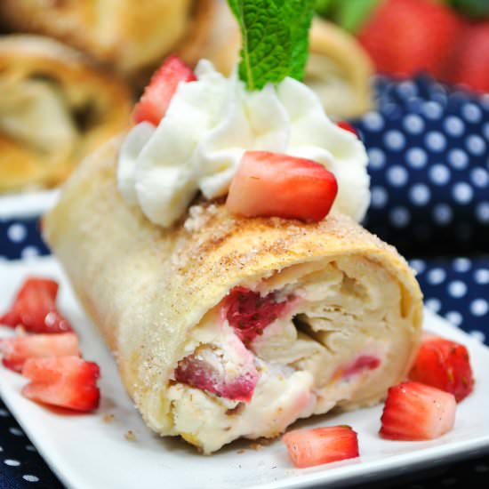 Strawberry Cheesecake Chimichanga - Recipe photo by Lydi Out Loud