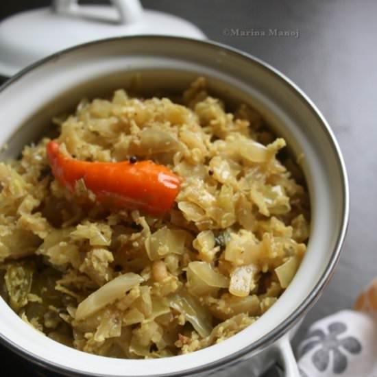 Cabbage Thoran - Recipe photo by flavouredgoodness