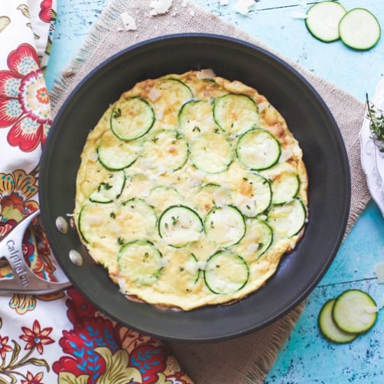 Zucchini-Thyme Frittata - Recipe photo by Grabaplate