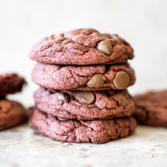 Red Velvet Cake Mix Cookies - Recipe photo by saltandlavender
