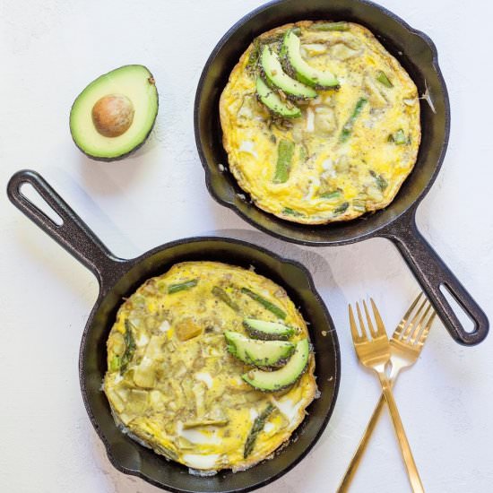 Spring Frittata with Avocado - Recipe photo by Cook With Me Darling