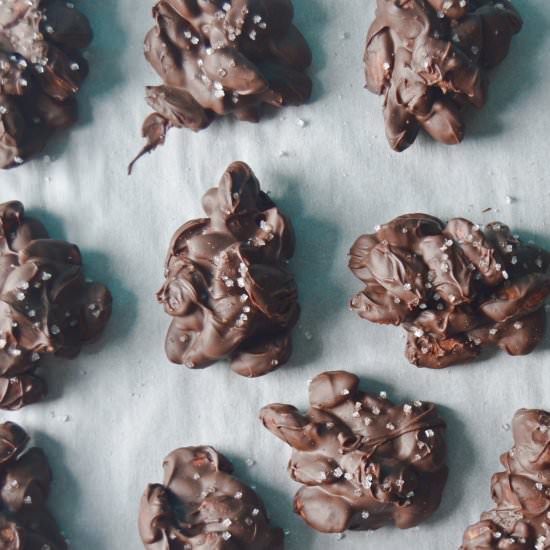 chocolate almond clusters - Recipe photo by sammijean06