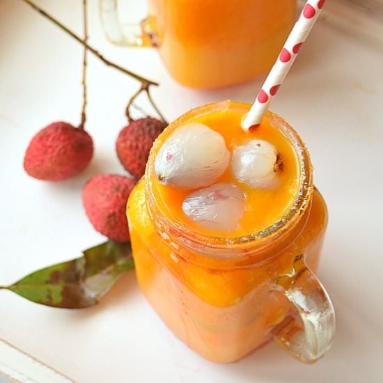 Mango Lychee Mocktail - Recipe photo by Savory Bites