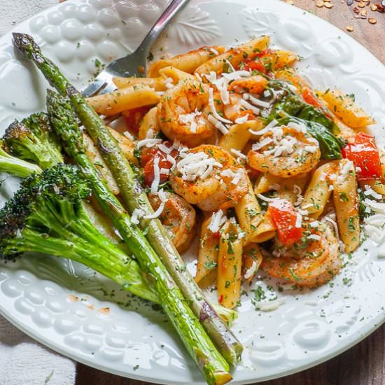 Tomato spinach pasta - Recipe photo by Joes Healthy Meals