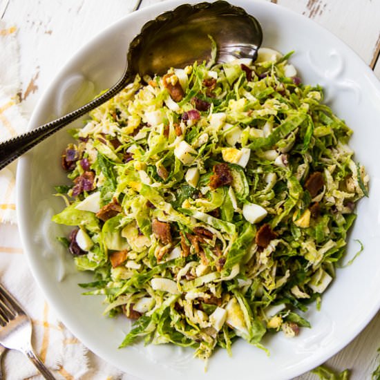 Shaved Brussels Sprouts Salad - Recipe photo by thebeachhousekitchen